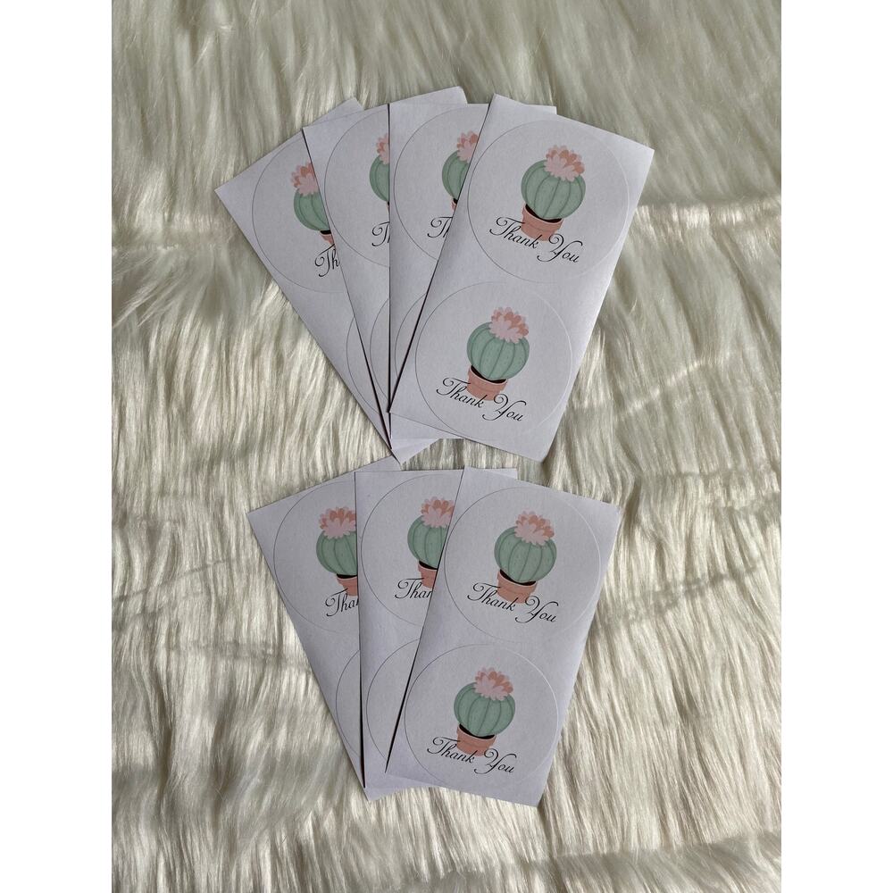 Succulents 10x13 Poly Mailers & 4x6 Thank You Cards & 2.5” Thank You Stickers - Picture 4 of 6